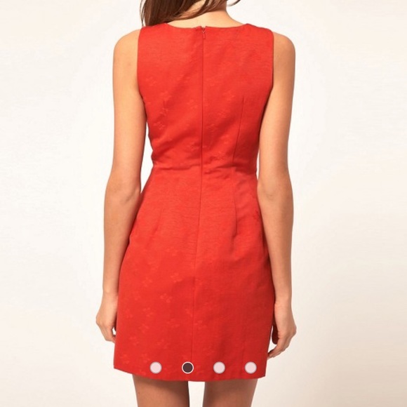 ASOS Tulip Dress in Butterfly Textured Fabric - Picture 2 of 9